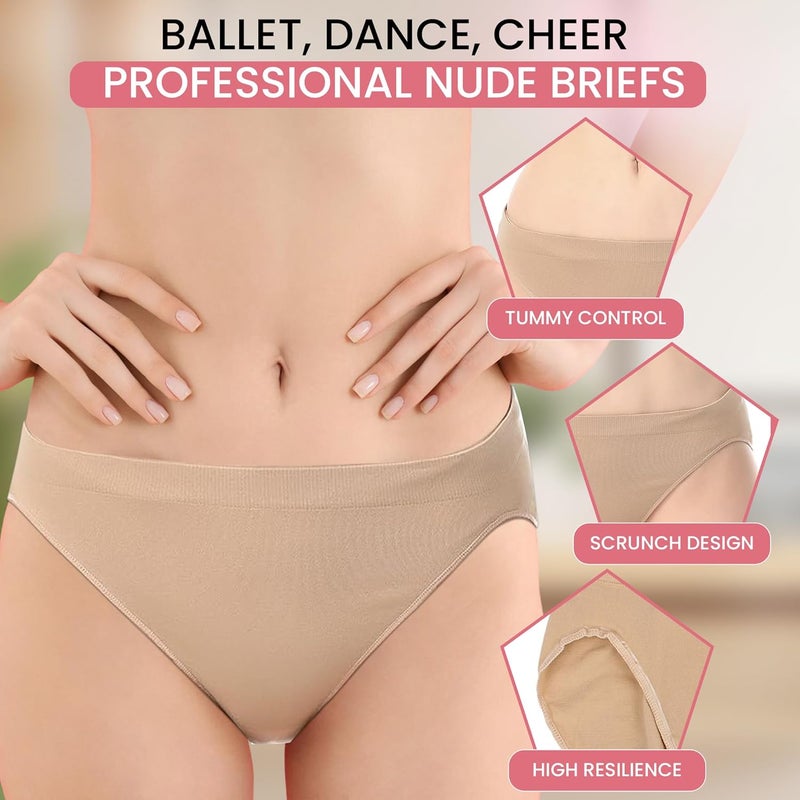 Zenmarkt Dance Briefs for Girls and Women - Mid-Waist Ballet Underwear - Seamless Performance Briefs for Youth and Adults - Image 3
